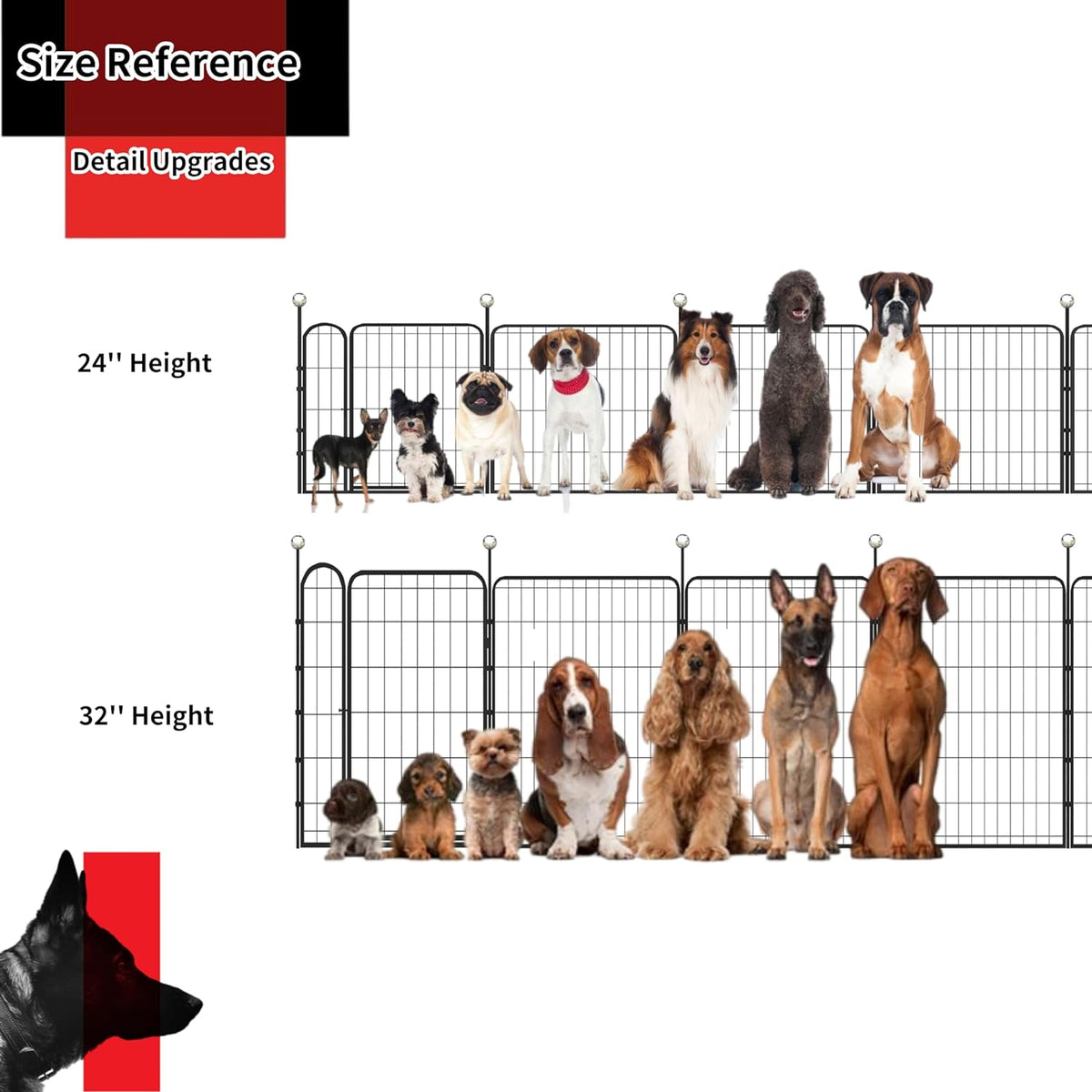 Dog Play Pen Indoors/Outdoor - 6 Panels / 32'' High - image 4