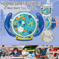 JRD&BS WINL blue 3D maze ball puzzle with clear acrylic shell and gear rings - view 5