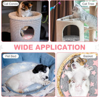 4 Pack Self Heating Cat Pad Self Warming Dog Mat, Heart - Stars / 16 x 16 Inches - image 2