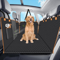 Hard Bottom Dog Car Seat Cover for Back Seat, Holds 420lbs - For Cars/ Mid-Size SUV/ Small Truck / Black