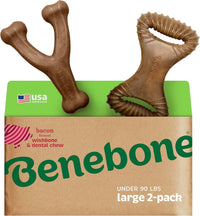 Benebone Medium 4-Pack Dog Toys for Aggressive Chewers - Large / Wishbone/Dental