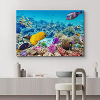 wall26 Canvas Print Wall Art Tropical Underwater Ocean Sea Fish Reef Nature Animals Photography Realism Rustic Scenic Landscape Wilderness Earth Colorful for Living Room, Bedroom, Office - 24"x36"