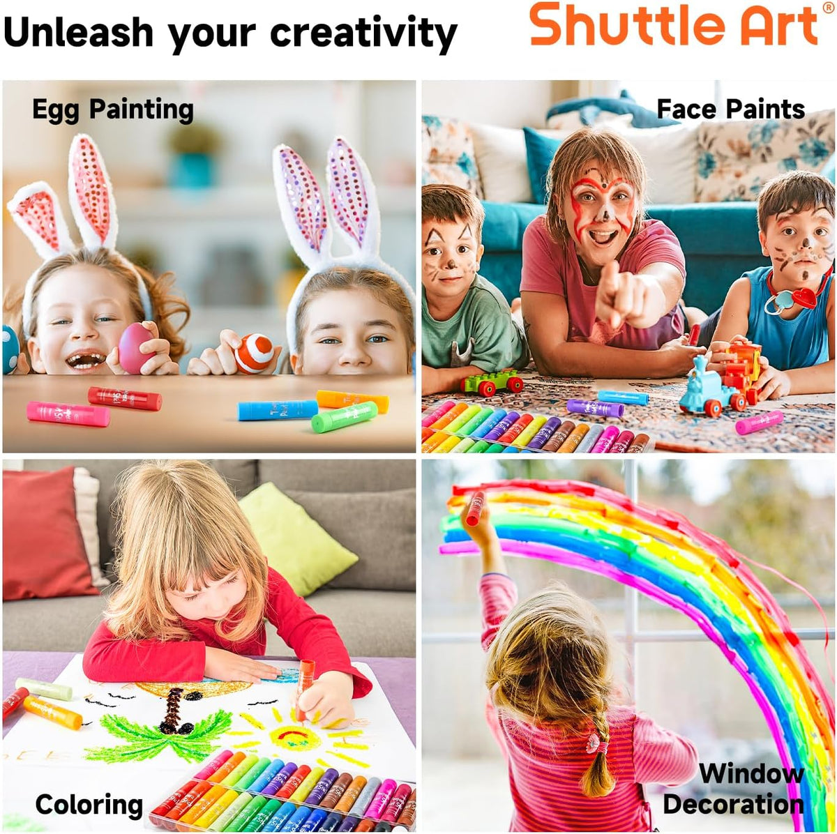 Tempera Paint Sticks, 15 Colors Solid Tempera Paint for Kids - Multicolor - image 2