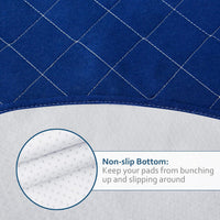 Washable Reusable Pee Pads for Dogs 2 Pack - 48" Round 2 Pack / Grey&navy - image 2