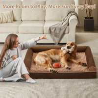 Orthopedic Washable Large Dog Bed for Senior Dog Comfy Sleep – Essentials for Dogs - 42"l x 30"w x 7"th / Brown - image 3
