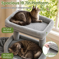 Cat Tree Tower for Indoor Large Adult Cats - Light Grey - image 2