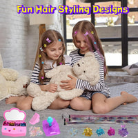 AOSITE hair bedazzler gem stamper kit with glitter pieces, wig pieces, mirror and box - view 8