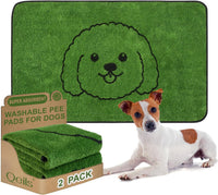 Reusable Puppy Pads, Washable Pee Pads for Dogs 18" x 24" 2 Pack - Polyester / 48"x30"(Pack of 2)