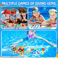 MARFOREVER diving gems pool toys, 15 colorful acrylic diamonds in two sizes - view 10
