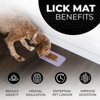 Dog Lick Mat for Dogs, Feeding Pad for Anxious Pets Plus 4 Different Puzzles for Mental Stimulation - 1 Pack / Lavender - image 4