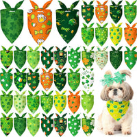 Abbylike 50 Pcs Halloween Dog Bandanas Bulk - St Patricks Day / 19.7 x 13.8 x 13.8''