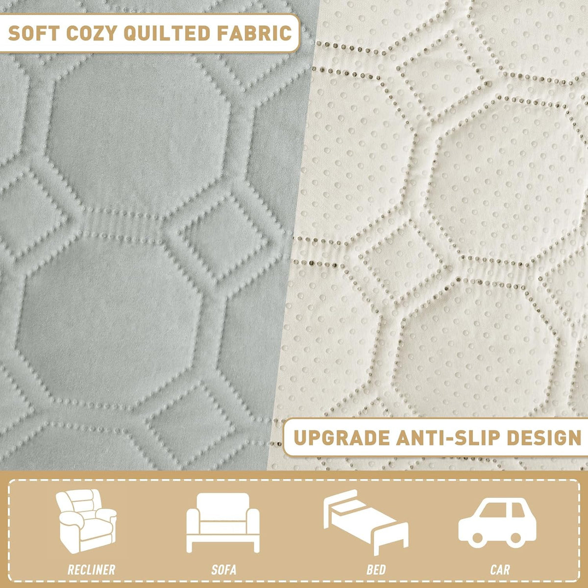 ZNSAYOTX Ultimate Cozy Blankets 100% Waterproof Sofa Mat Blanket - Light Grey / 52x82 Inch - image 4