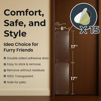Heavy Duty Door Protector from Dog Scratching 16 x 30'' Transparent - 2 Pack / 6 x 17'' - image 2