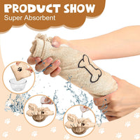 Chumia 4 Pcs Dog Towels for Drying Dog Puppy Bulk Microfiber - 24 x 40 Inch / Light Brown - image 3
