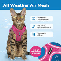 Voyager Escape-Proof Step-in Harness & Leash, Orange - Fuchsia (327) / XXS (Chest: 11.5 - 14") - image 3