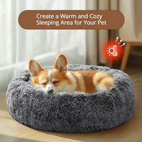 JOLLYVOGUE Small Dog Bed, Calming Dog Beds for Small Dogs & Indoor Cats - 20 Inches Donut Washable - Dark Grey / 31.0"L x 31.0"W x 8.0"Th - image 4