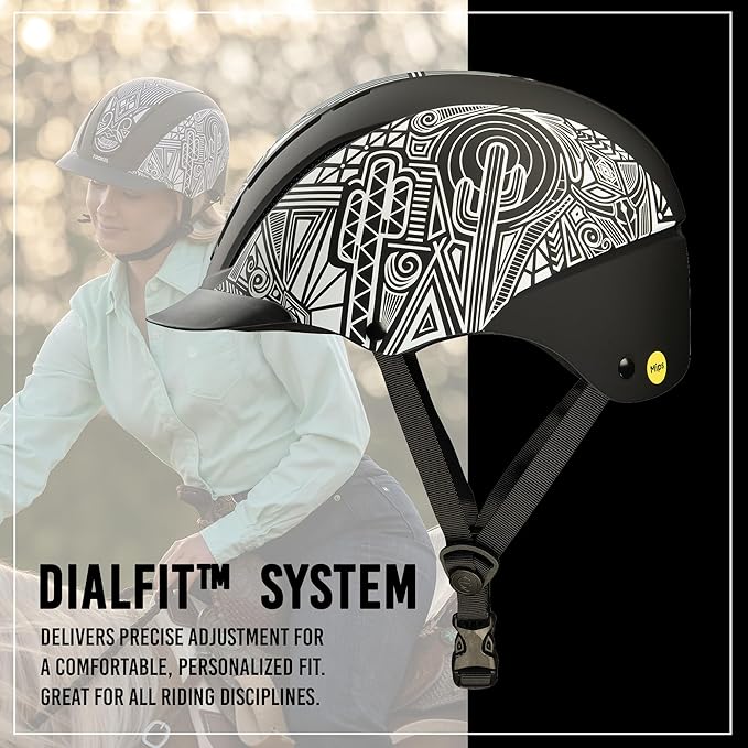 Troxel Spirit MIPS Technology Full Coverage Horse Riding Helmet, Horseback Riding Gear for Equestrians, Medium (7-7-3/8), Desert Shadows