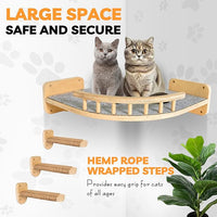 UNTITLDW Wall-Mounted Cat Shelves – Sleek, Durable Multi-Level Shelf with Floating Perch, Hammock, Cat Bed & Platform – Space-Saving Design for Play & Lounging – Easy Setup for Active Cats