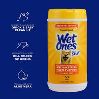 Wet Ones for Pets Antibacterial Dog Wipes - Tropical Splash / 50 Count (Pack of 12) - image 2