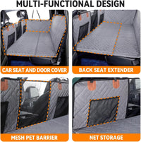Hard Bottom Dog Car Seat Cover for Back Seat - Grey / For Full Size Truck - image 4