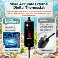 AquaMiracle 100W Small Aquarium Heater Dual LED Display for 10-20 Gal - For 10-20 Gal Aquariums - image 4