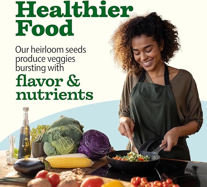 HOME GROWN 𝗨𝗦𝗔 𝗣𝗥𝗘𝗠𝗜𝗨𝗠 55 Vegetable Seeds Pack 28,000+ Non-GMO Heirloom Seeds for Planting, Spring Fall Winter Garden Kit, Survival Seed Vault for Preppers & Gardeners, Gift for Men & Women