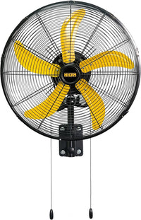 HiCFM 20" Oscillating Wall Mount Fan, 5000 CFM High Velocity Industrial Wall Mounted Heavy Duty Shop Fans with 3 Speed Settings 80° Oscillation for Commercial Garage Warehouse workshops Factory