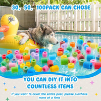 Frienda pool noodle bits, 50 colorful foam noodle pieces in assorted sizes - view 31