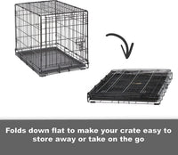 New World by Midwest 42-Inch Single Door Crate, for Large Breeds - Double Door - Black / XS (24"L) - image 4