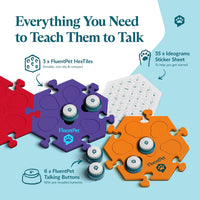 Talking Buttons for Dogs & Cats - 6 Buttons + 3 Hextiles (Fire) - image 2