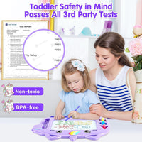Unicorn Toddler Girl Toys Age 3-5 - Purple - image 2