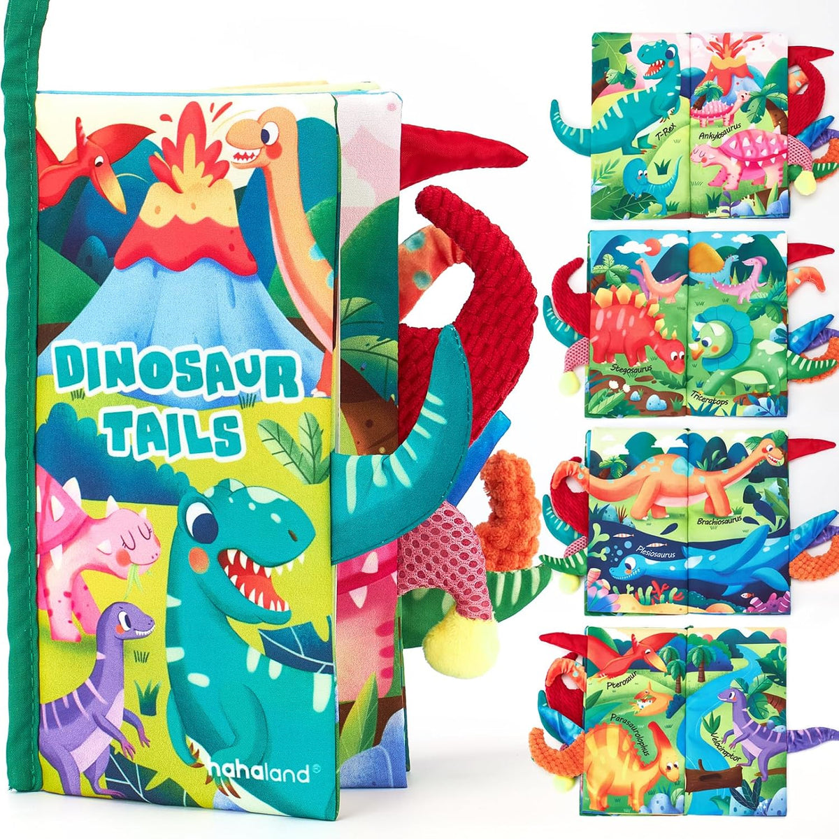 hahaland Baby Books 0-6 Months - Dinosaur Tails