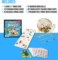 Regal Games Deluxe Bingo Game Set with Cage, Board, Balls - Professional Gold 18 Card - image 2