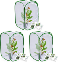 Butterfly Habitat Insect Cage, Full Mesh - 15.7" x 15.7" x 23.6" (Pack of 3)