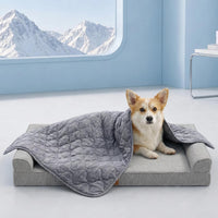 Cozy Bliss Leakproof Cooling Blanket for Large Dogs, Q-Max 0.5 - Heather Charcoal Grey / 25*35 - image 2