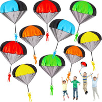 Yeeeasy Tangle-Free Parachute Toys for Kids Outdoor Flying Game - Standard 10Pcs