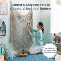 9GreenBox Nautical Decorative Fish Net 5' X 10', Fish Netting - image 3