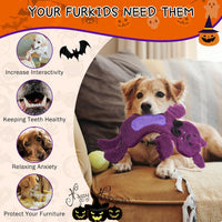 Christmas Dog Toys, Durable Crutch Bone Rope Toys 4 Pack - Skeleton & Pumpkin & Bat - image 4