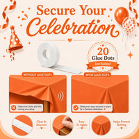Stone Wall Table Covers, 54"x108" XL, Medieval Party Decorations - Orange (Pack of 3) - image 3