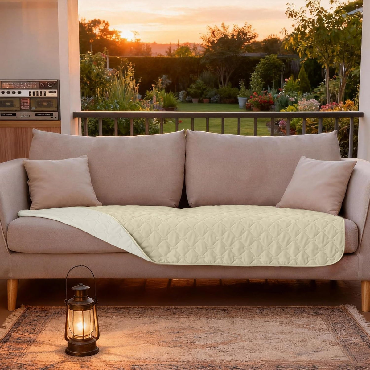 Waterproof Blanket, Couch Covers for Dogs, Reversible Protector – Essentials for Dogs - 30x70 Inch (Pack of 1) / Dark Cream/Light Cream - image 3