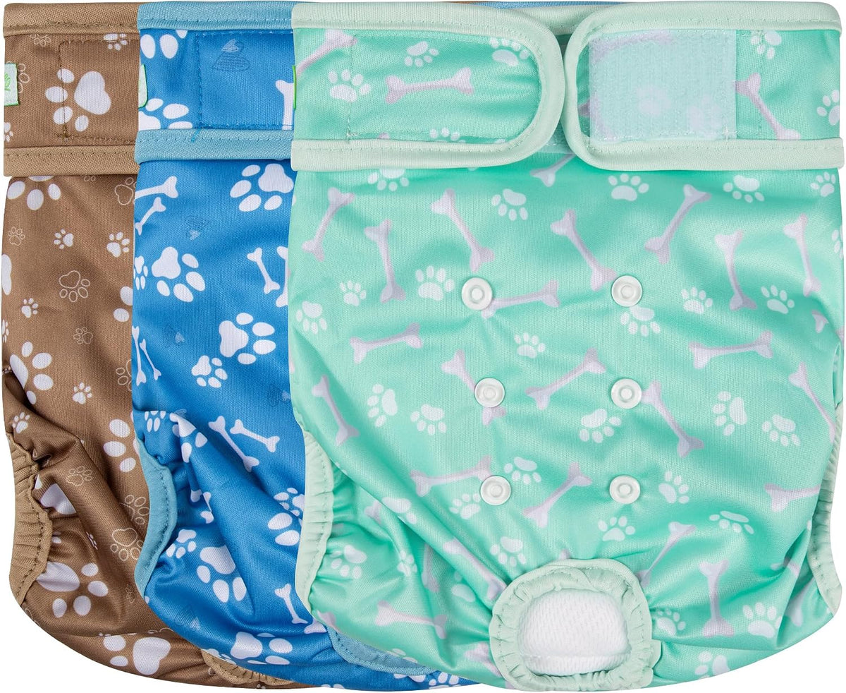 wegreeco Washable Reusable Premium Female Dog Diapers - XX-Large / Dog Bone