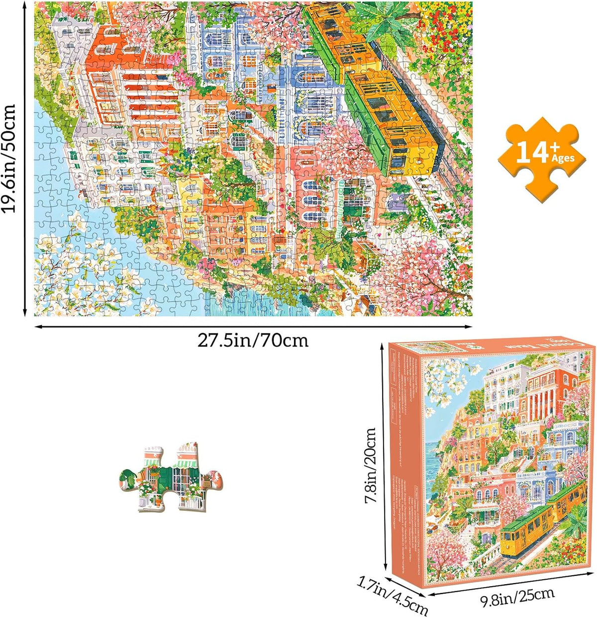 1000 Piece Puzzles for Adults, Premium Magic Book Jigsaw Puzzle – Fun for Kids & Family - Coastal Tram - image 3