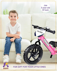 KRIDDO Pro toddler balance bike with hand brake, kickstand and thick tires - view 6