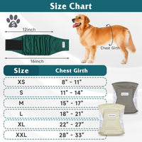 5 Pack Dog Diapers Male, High Absorbing Dog Wraps - Large / Green - image 3