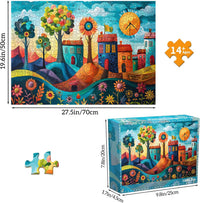 1000 Piece Puzzles for Adults, Premium Magic Book Jigsaw Puzzle – Fun for Kids & Family - Colorful Village - image 4