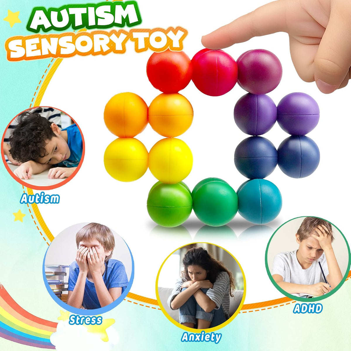 Sensory Balls Toy for Kids - 1PC MIN - image 2