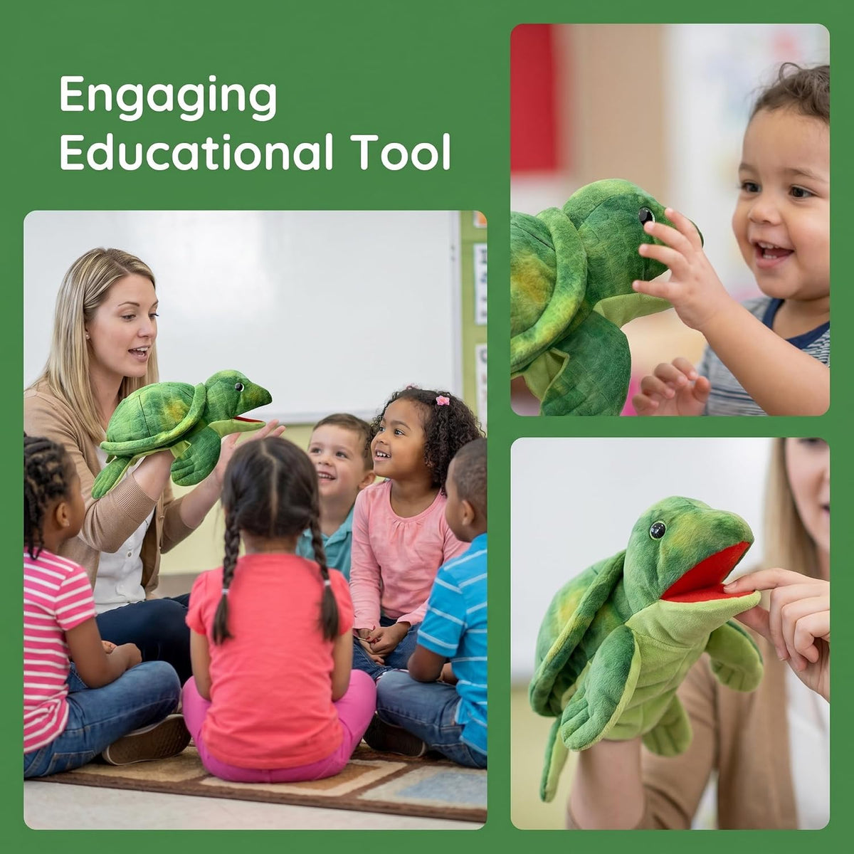 Marine Animals Hand Puppets for Kids, Toddler Includes Sharks - Turtles / Marine Animals - image 3