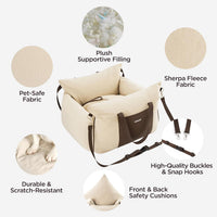 Lesure Dog Car Seat for Small Dogs - Beige - image 4