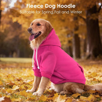 Dog Basic Hoodie Soft Dog Clothes Cold Weather Sweaters for Medium - Rose Pink / M (Back: 16.54",Chest: 22.05", 10-20lbs) - image 4