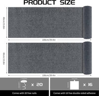 2 Pcs Self-Adhesive Cat Scratch Mat - Dark Gray - image 2